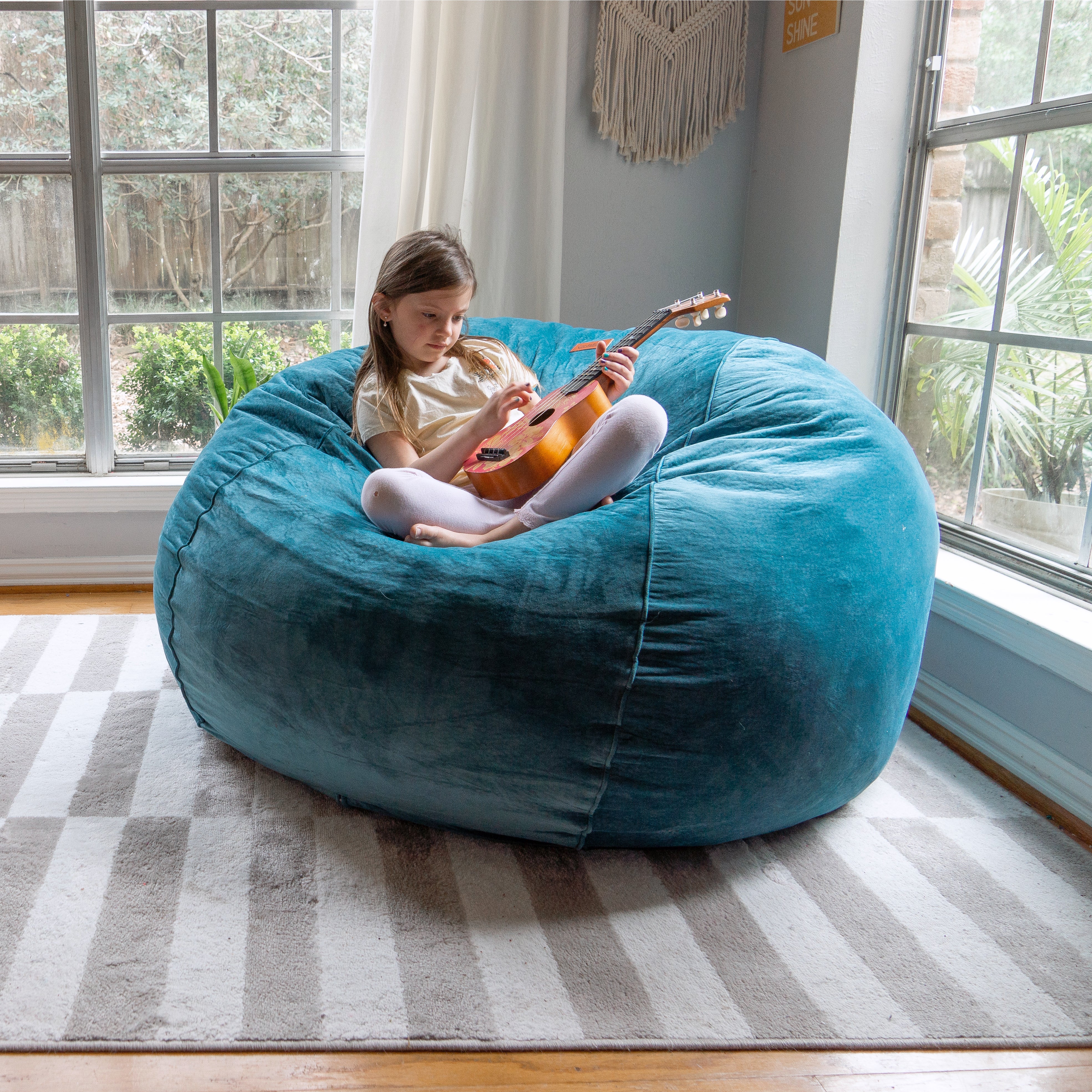Full Bean Bag Chair Plush Fur cordaroys Convertible Bean Bags