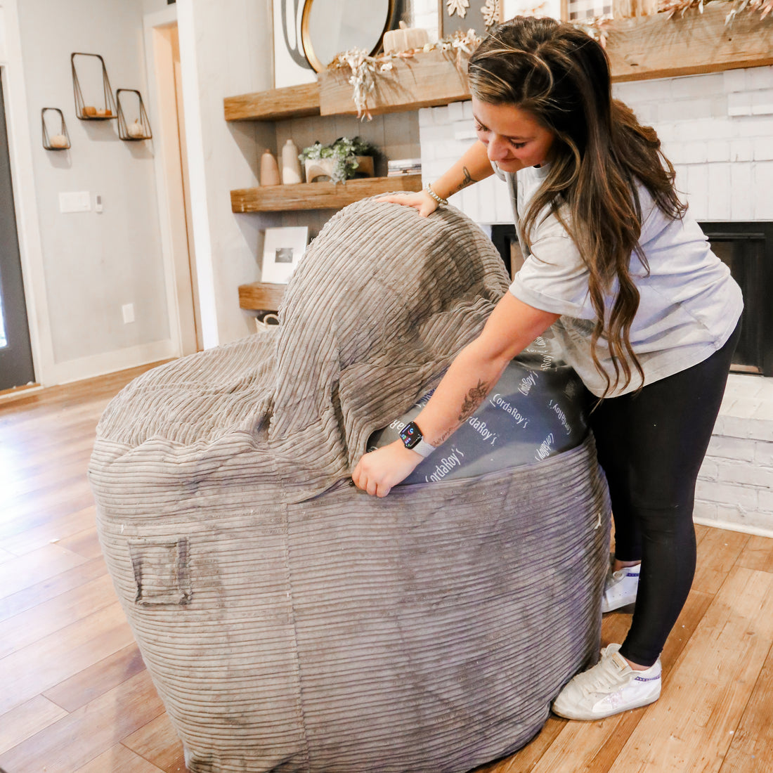 Adult Bean Bag Chair - Full - NEST Terry Corduroy