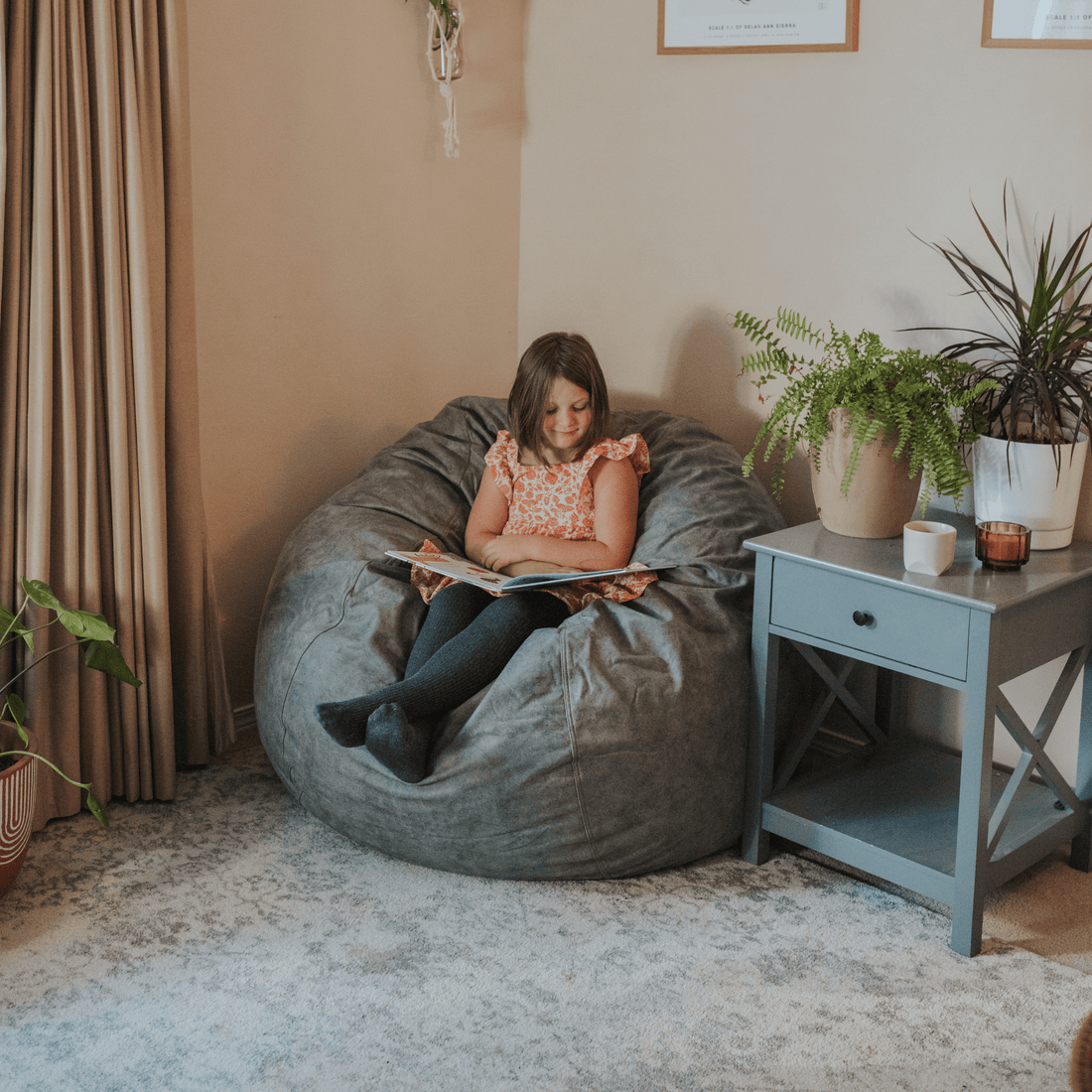 Bean Bag - Full - Sueded Denim