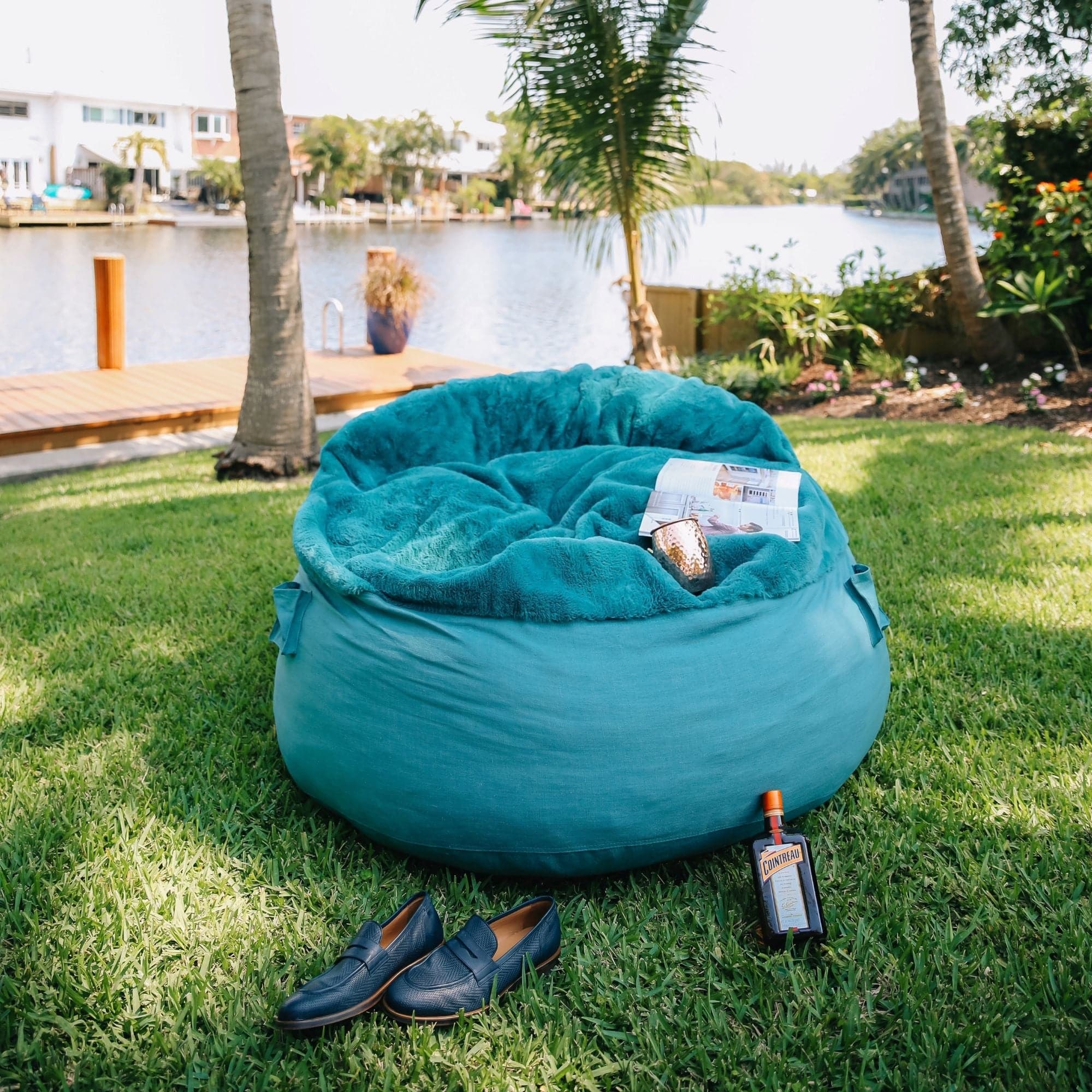 Adult Bean Bag Chair - Queen - NEST Bunny Fur | CordaRoy's Convertible