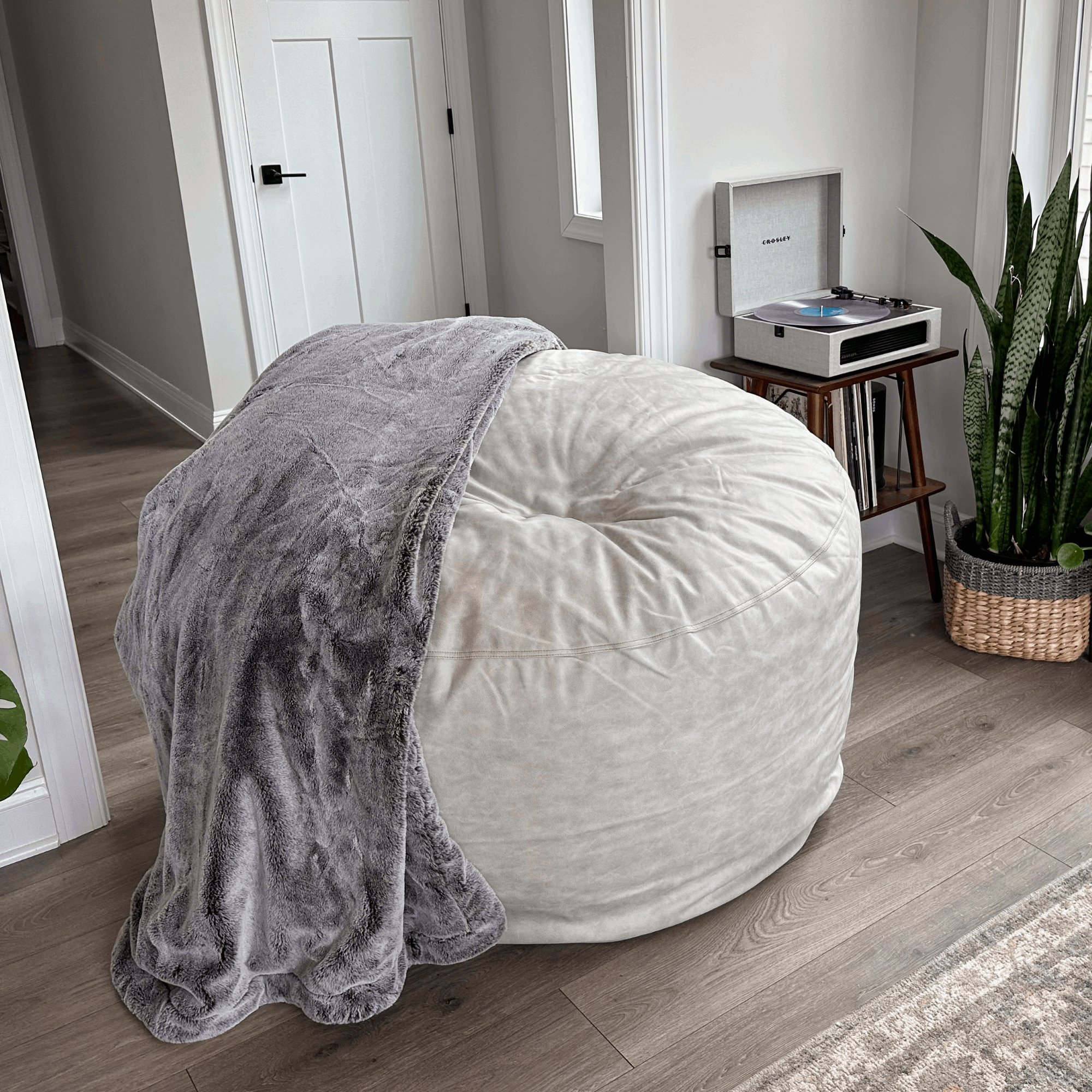 Bean Bag - Queen -  Full Grain Faux Leather