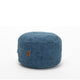 Pouf Footstool - Sueded Denim