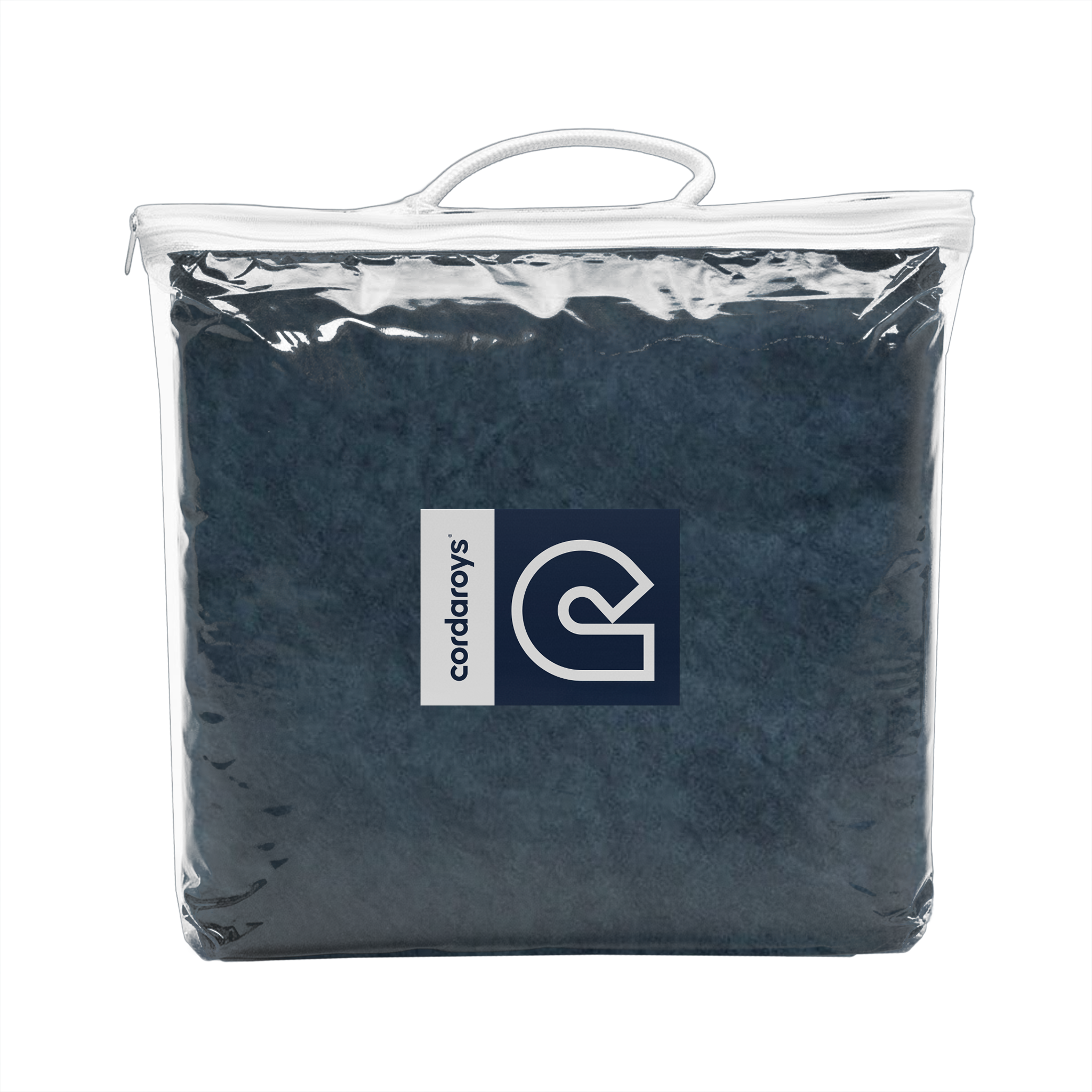 Pouf Footstool Cover - Sueded Denim