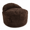 Queen NEST Terry Corduroy bean bag chair in Espresso