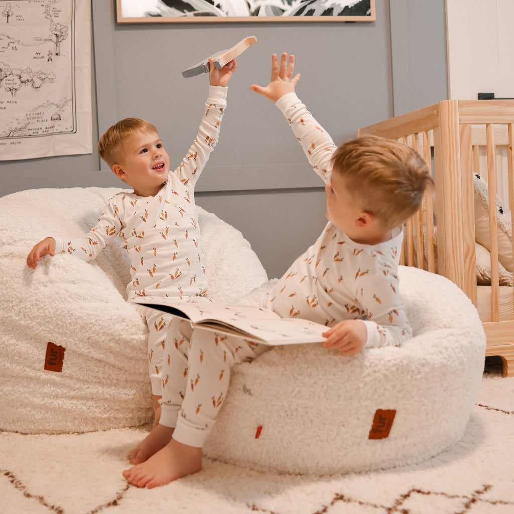 Pouf Footstool - Faux Fur