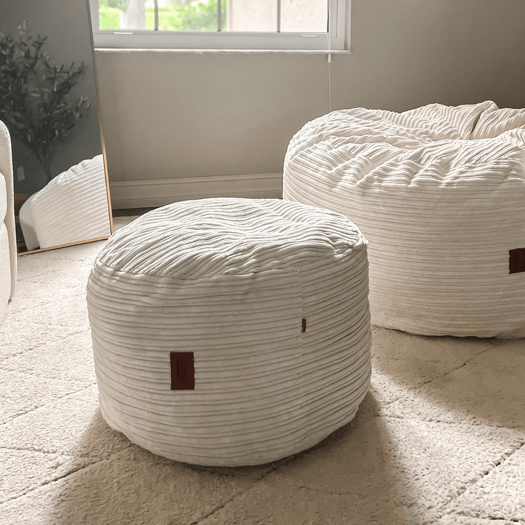 Pouf Footstool - Terry Corduroy