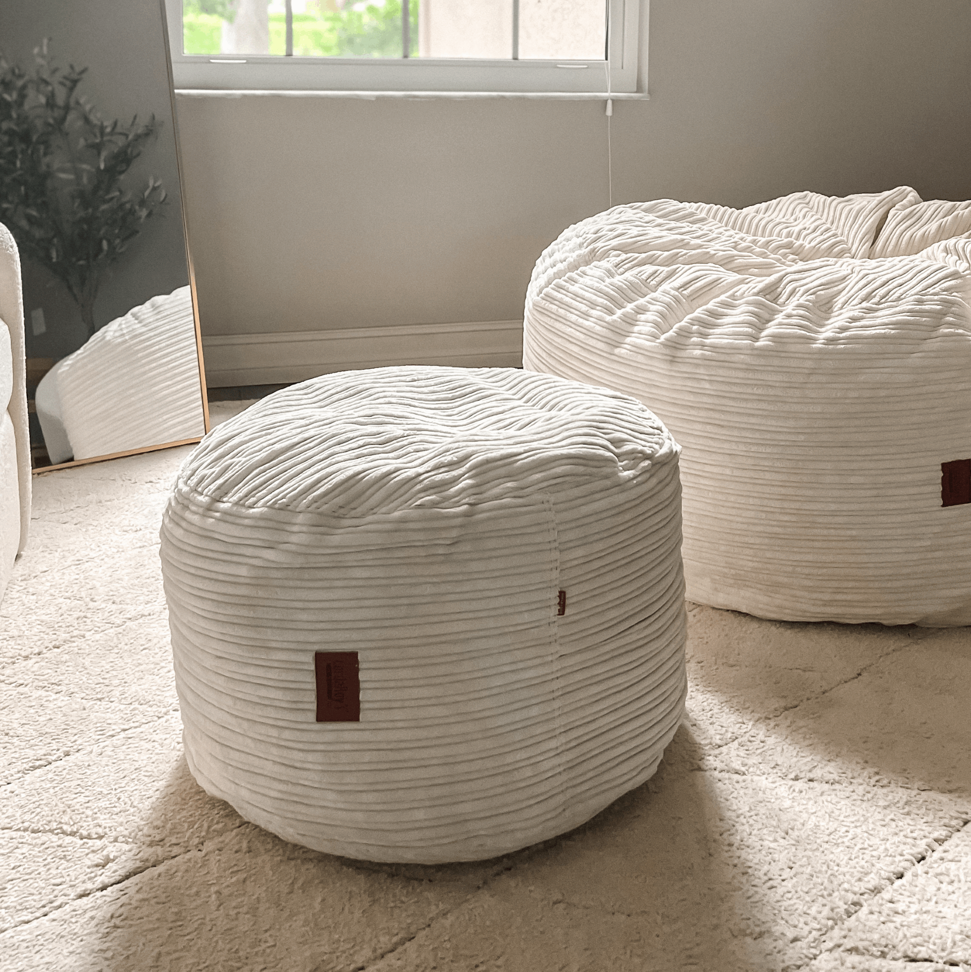 Pouf Footstool - Terry Corduroy