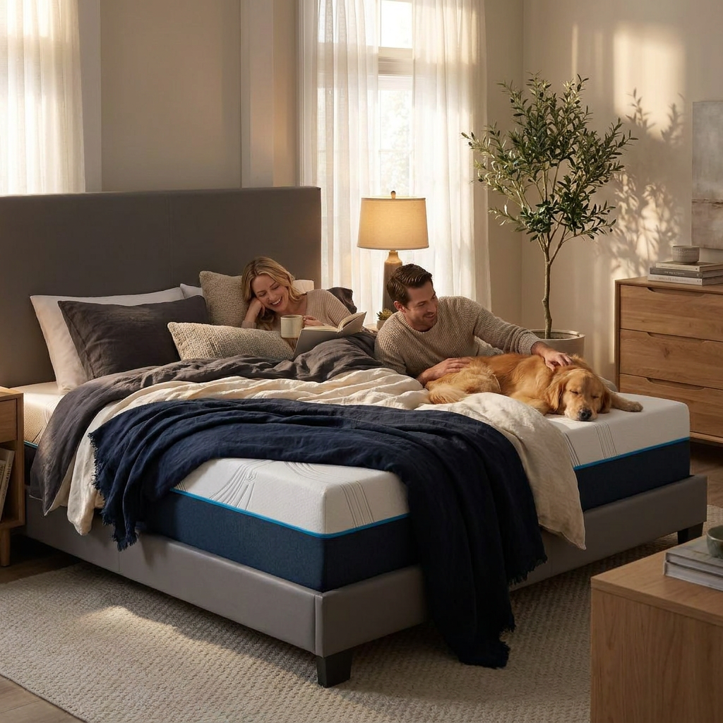 We brought our comfort obsession to the bedroom.