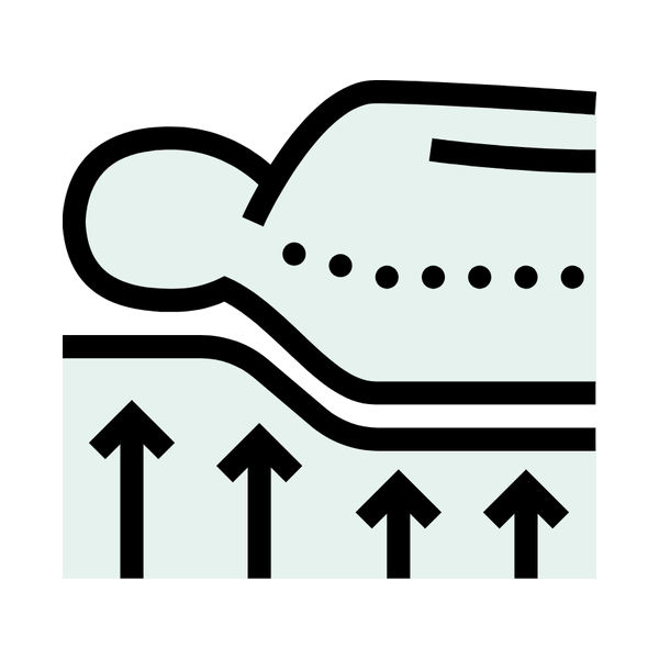 Contouring memory foam icon