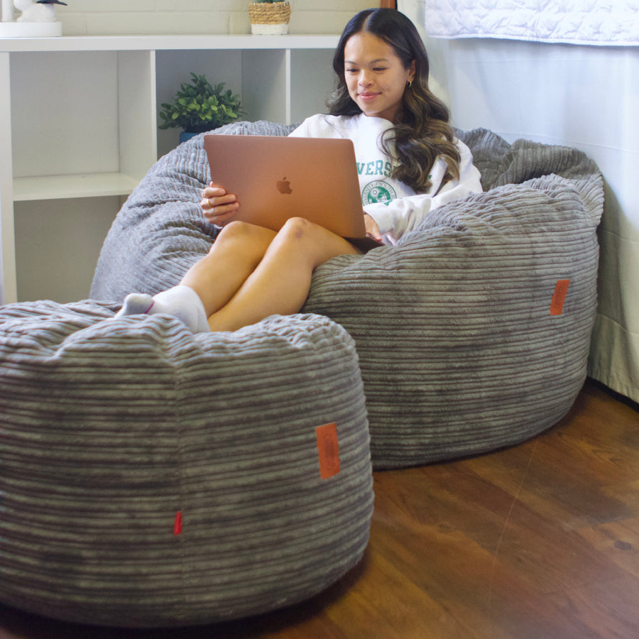 Pouf Footstool - Plush Corduroy