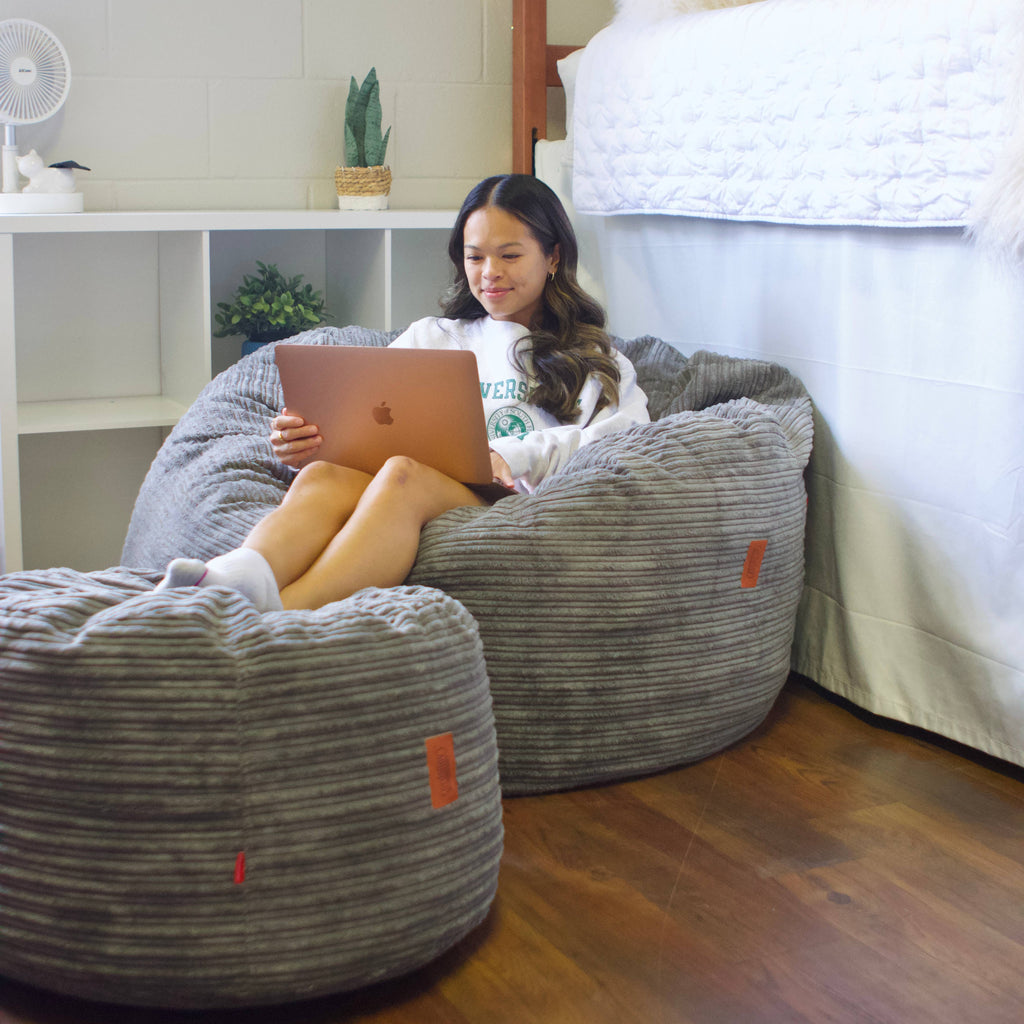 Pouf Footstool - Terry Corduroy