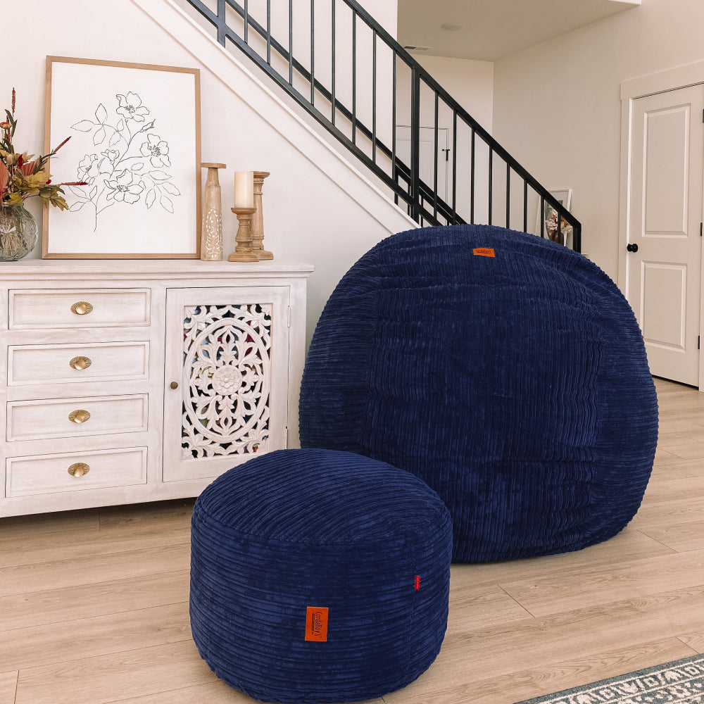 Pouf Footstool - Plush Corduroy