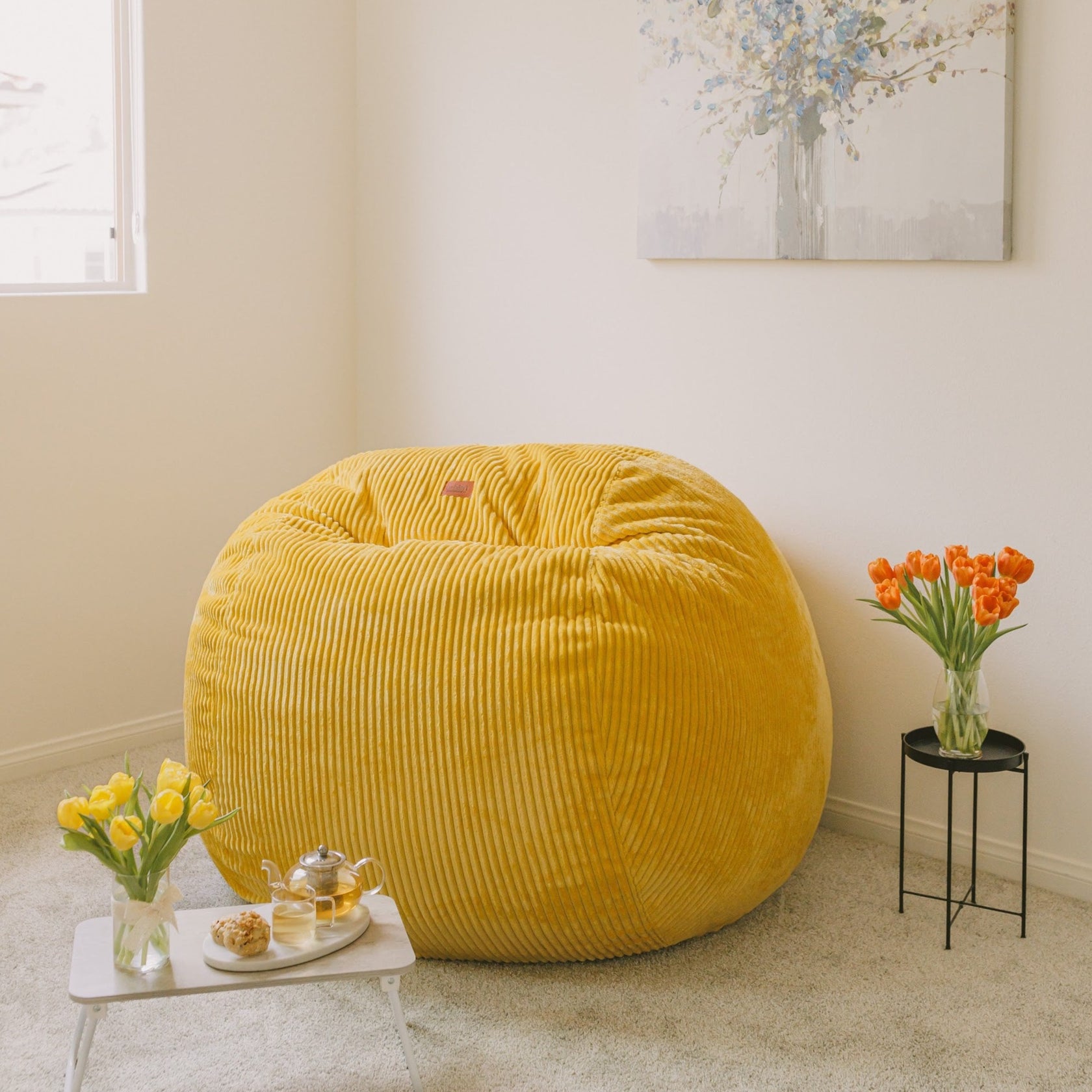 Corduroy Bean Bag Queen