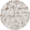 Pouf / Faux Fur / White