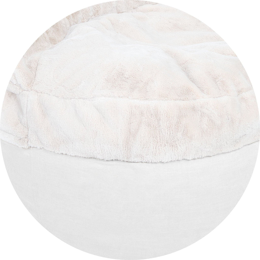Pouf Footstool Cover - NEST Bunny Fur