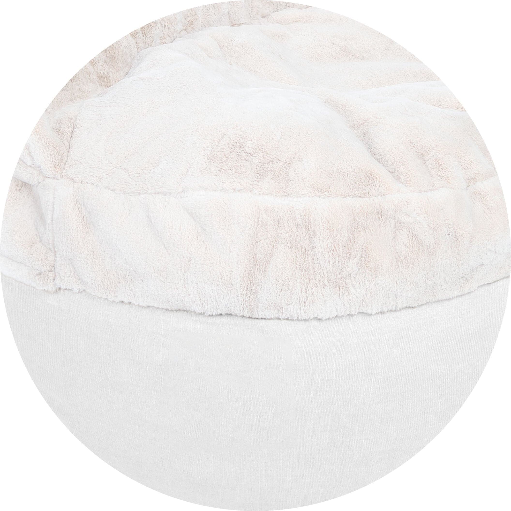 Pouf Footstool Cover - NEST Bunny Fur