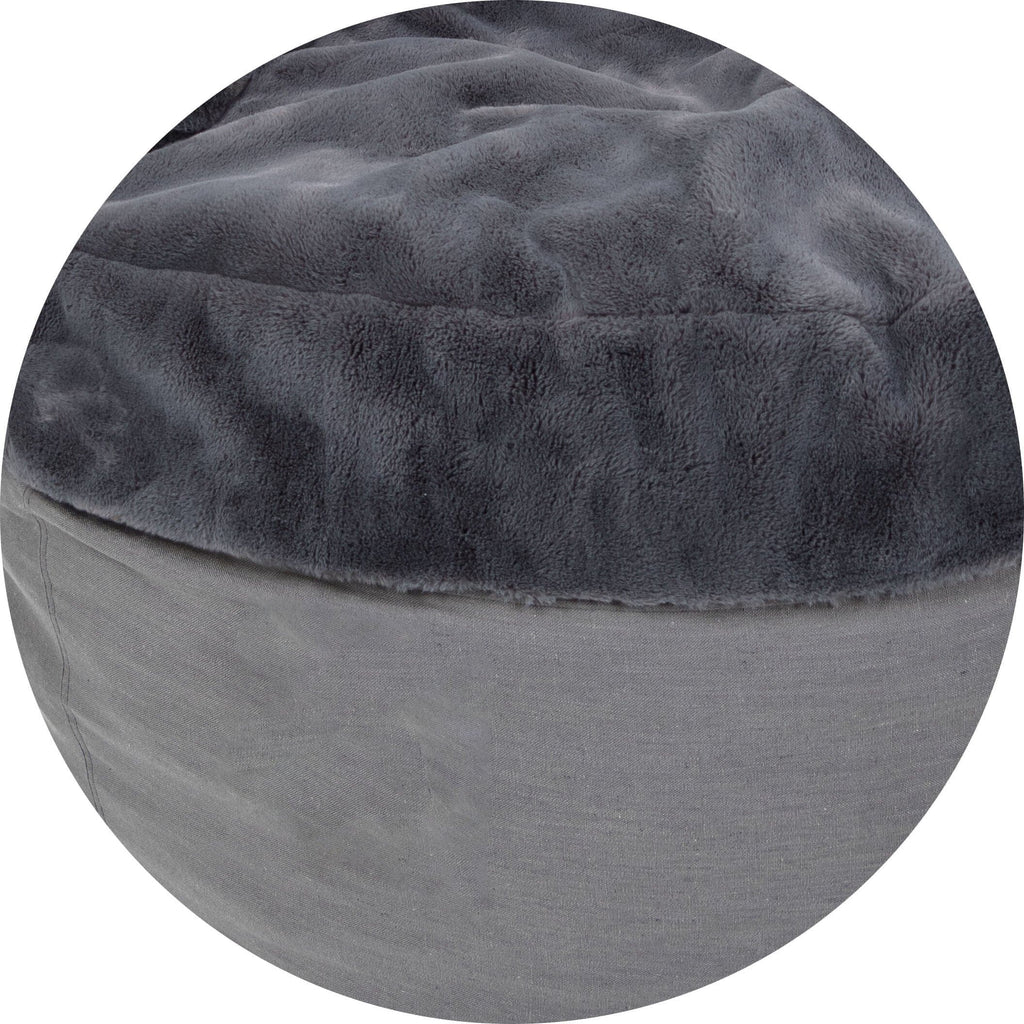 Pouf Footstool Cover - NEST Bunny Fur