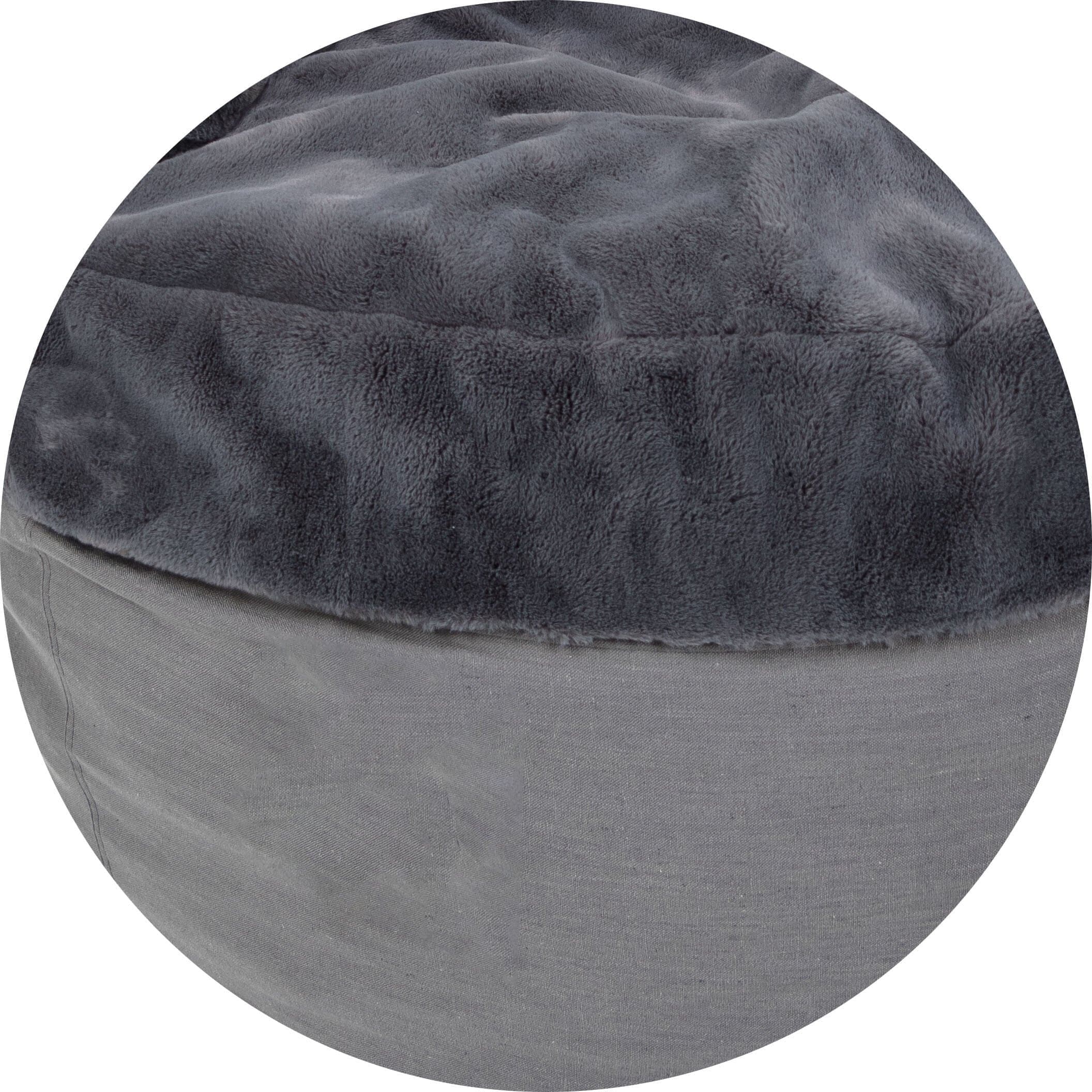 Pouf Footstool Cover - NEST Bunny Fur