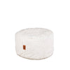 Pouf / Faux Fur / White