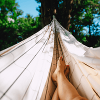 Brazilian Cotton Hammock White with Black Stripes