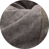 Pouf Footstool Cover - Sueded Denim