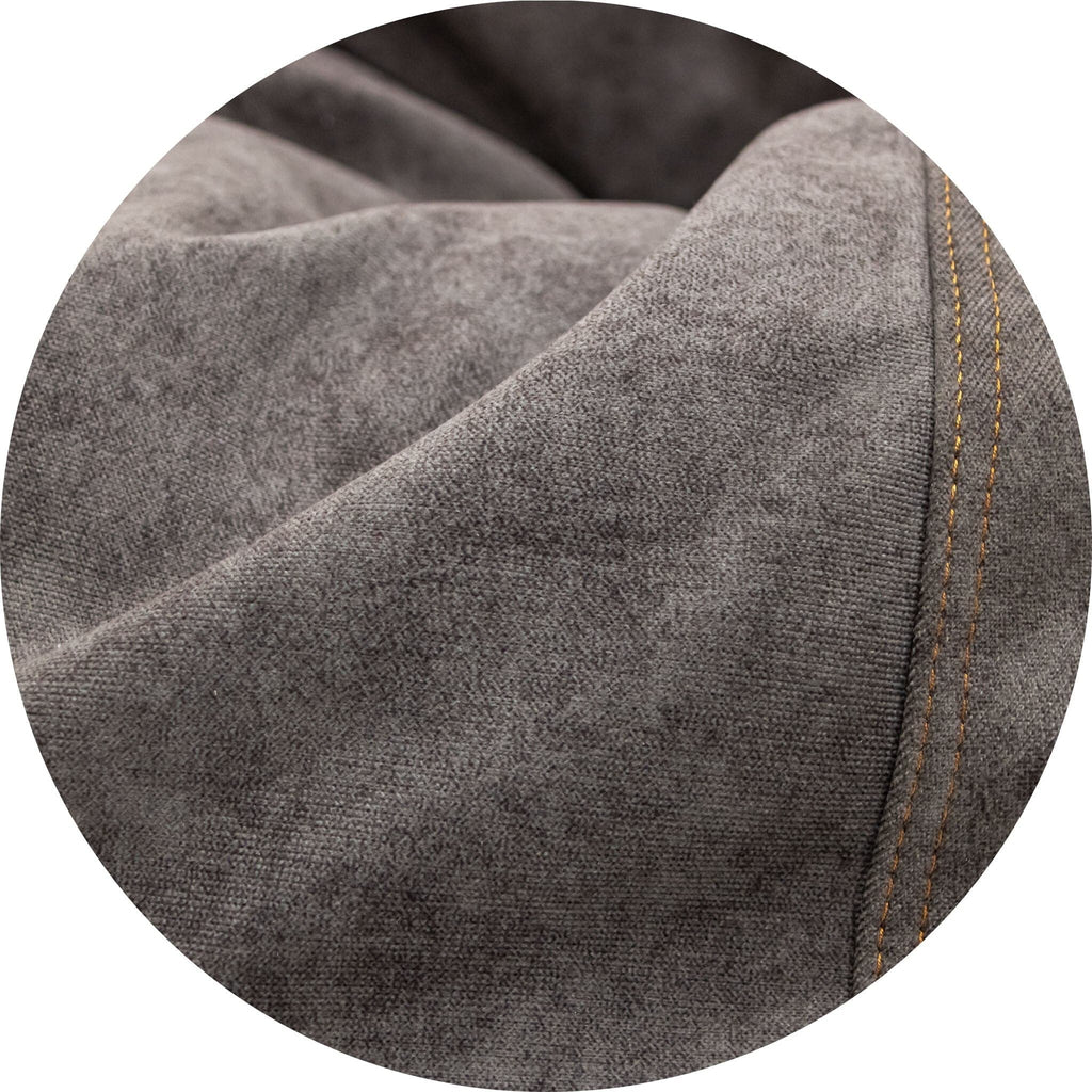 Pouf Footstool Cover - Sueded Denim