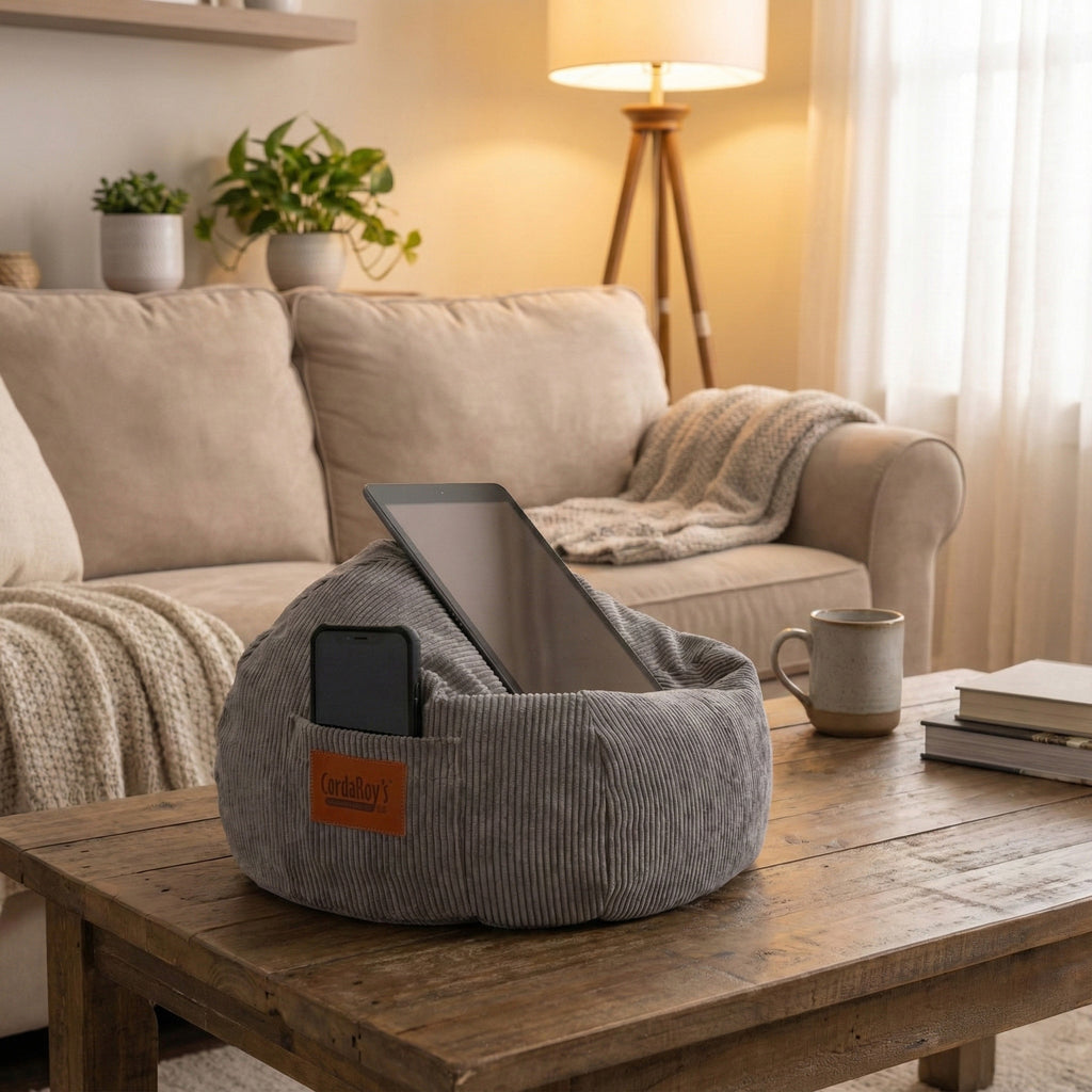 Tablet Holder Bean Bag Pillow - Corduroy