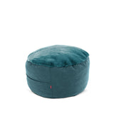 Nest Footstool in blue bunny fur.