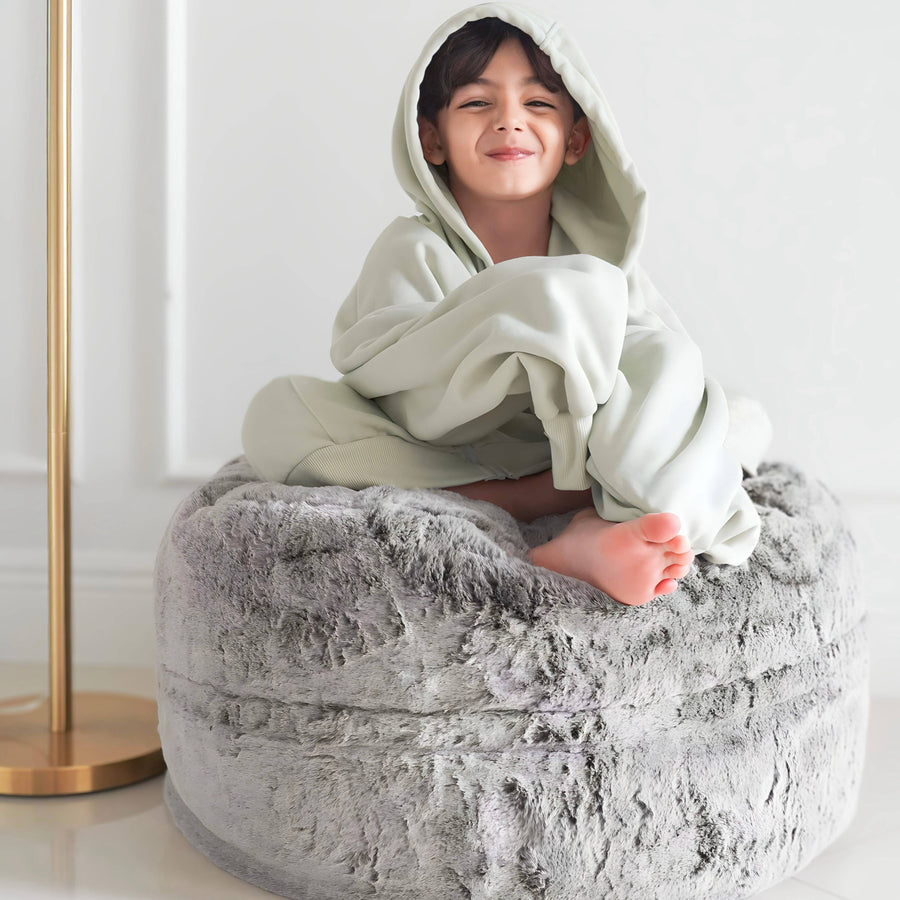 Pouf Footstool - Chinchilla