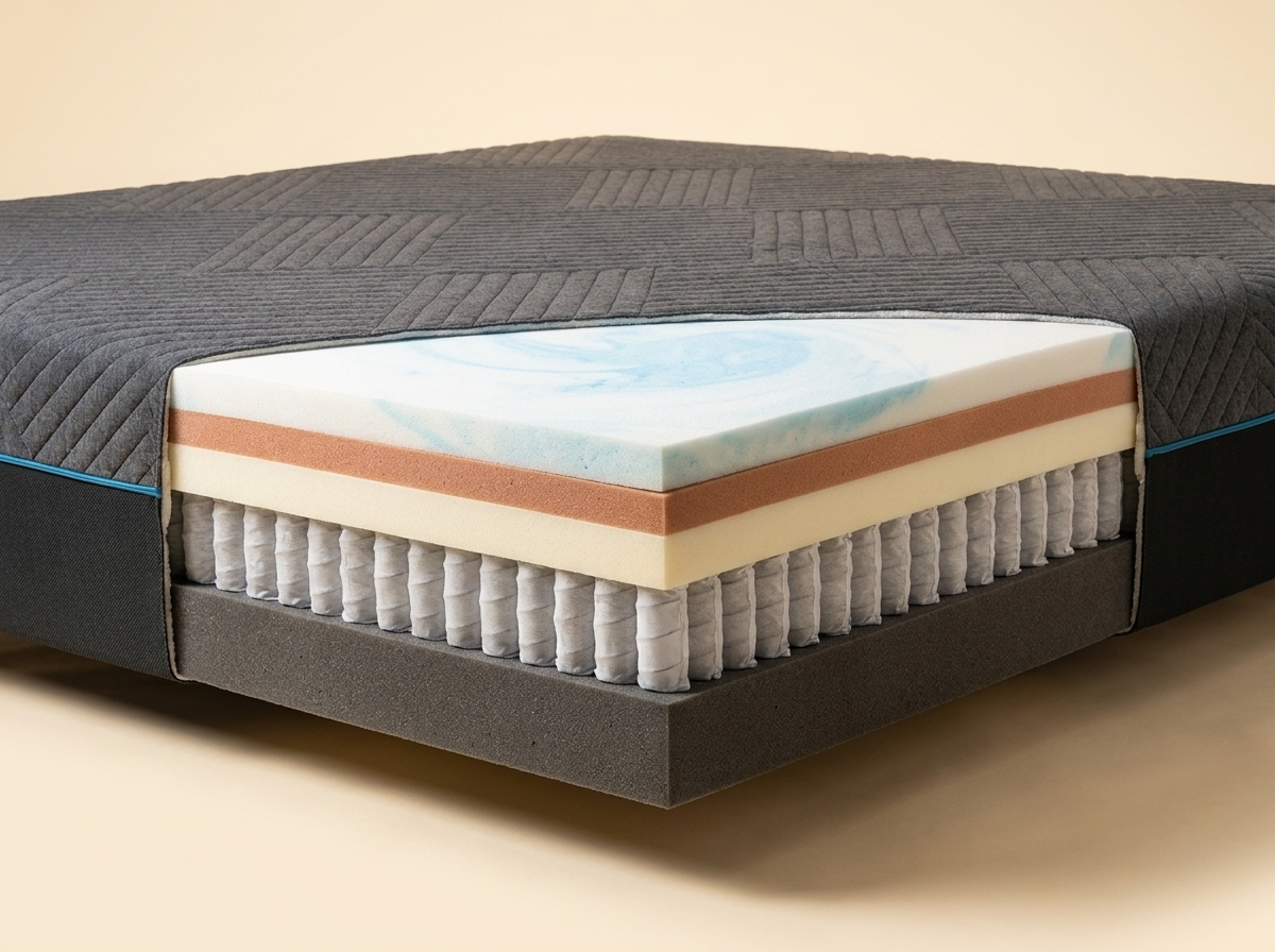 Cross-section of the mattress construction