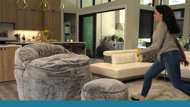 Adult Bean Bag Chair - Queen - NEST Chinchilla